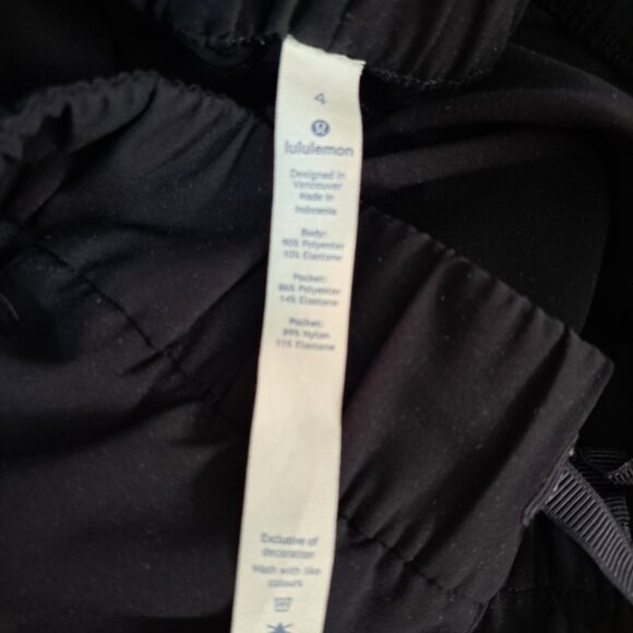 Lululemon Women's Black Draw String Straight Leg Pants LW5AHOSP3041 Sz 4 - Picture 6 of 8